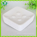 Matt White Embossed Ceramic Bathroom Accessory